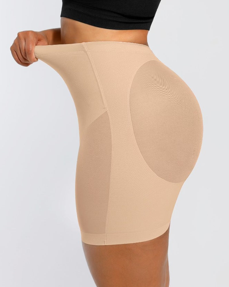Women's Seamless Mesh High Waist Shapewear Shorts Thigh Slimmer Underwear