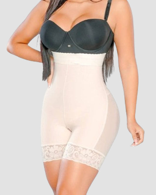 Shapshe® High-Waist Butt Lifter Double Compression Lace Invisible Shapewear Shorts