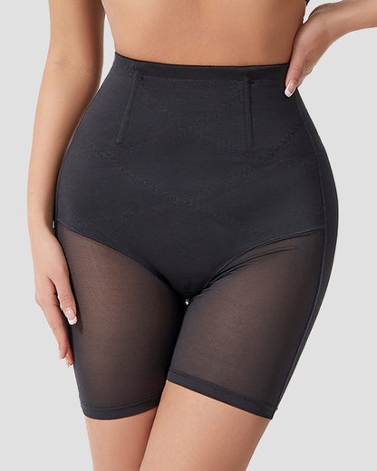 Women's Elastic Mesh Postpartum Tummy Control Shaping Shorts