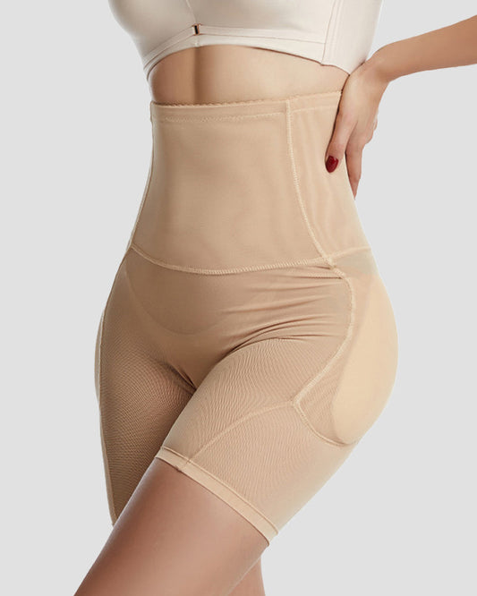 Curvy Hip Enhancer Breathable Mesh Tummy Control Shaping Shorts