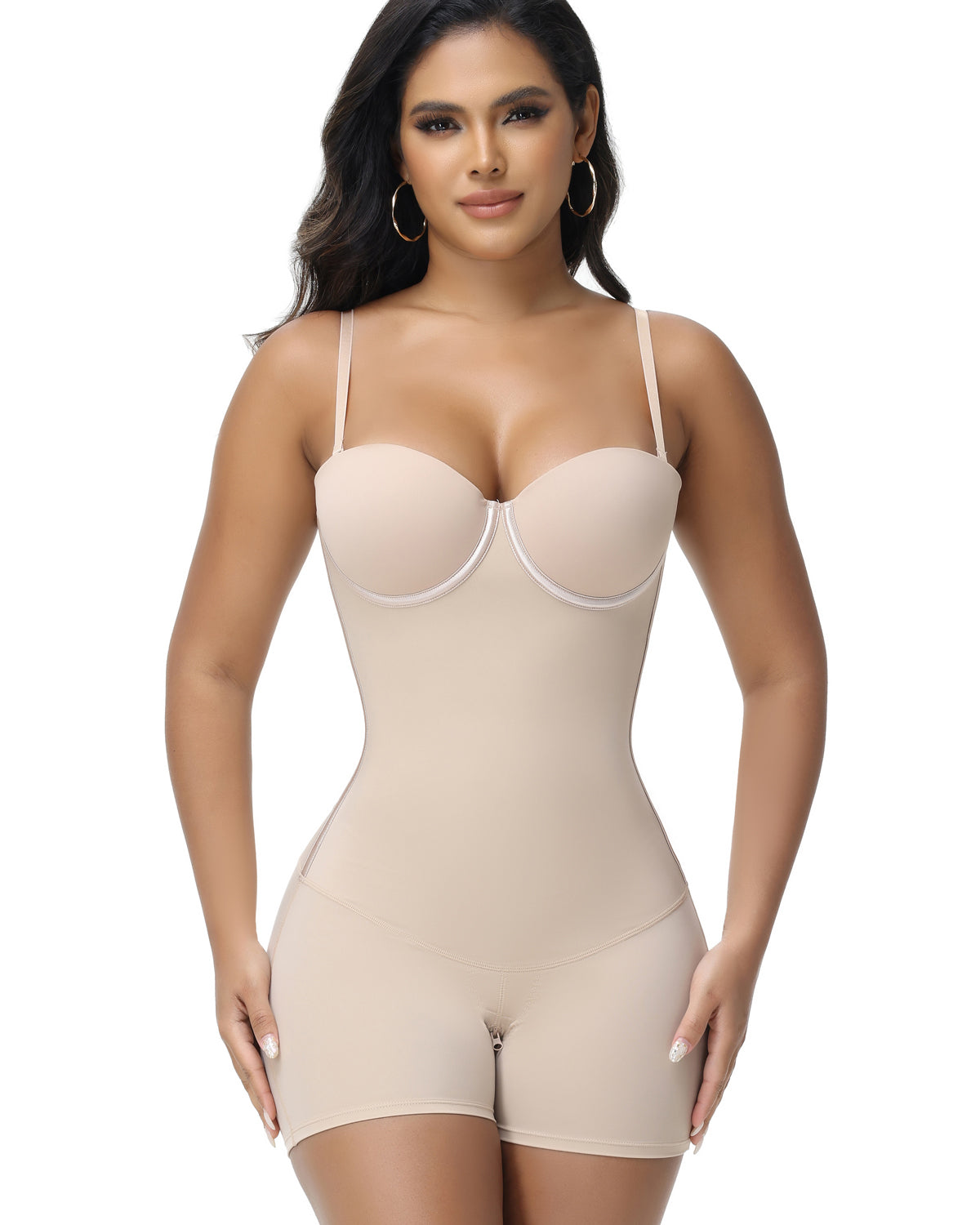 Shapshe® Back Lace Up Sleeveless Tummy Control Shapewear Bodysuit  With Built In Bra (Pre-Sale)