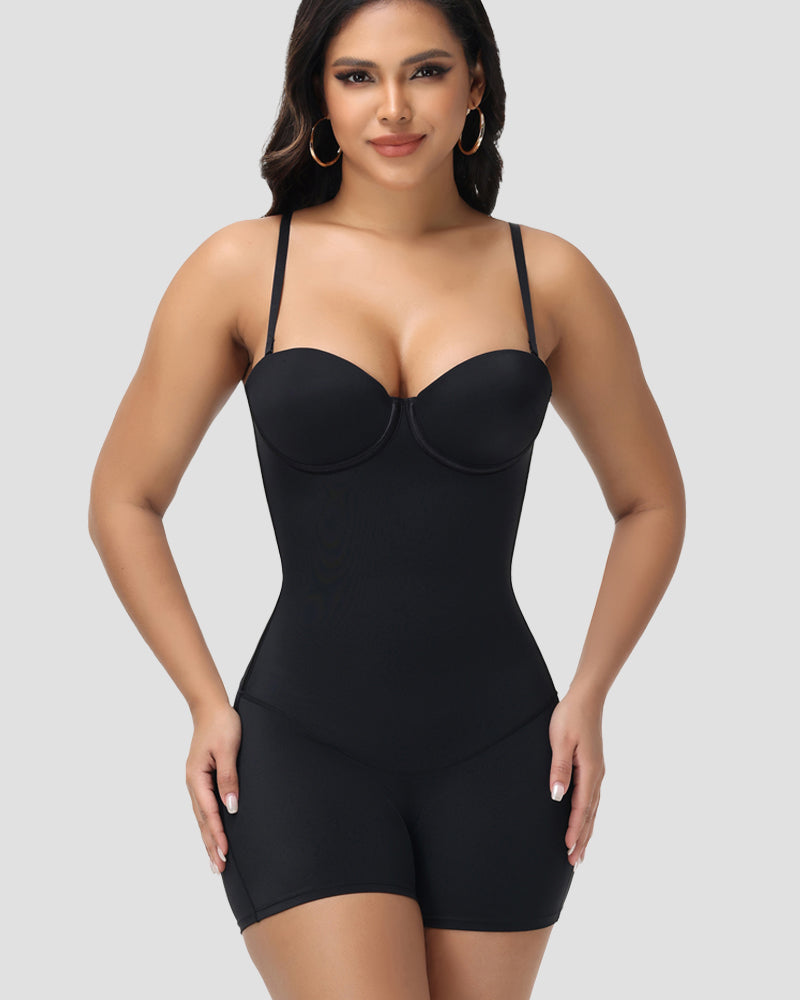 Shapshe® Back Lace Up Sleeveless Tummy Control Shapewear Bodysuit  With Built In Bra (Pre-Sale)