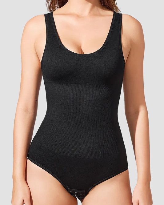 Women's Seamless Round Neck Tummy Control Briefs Bodysuit