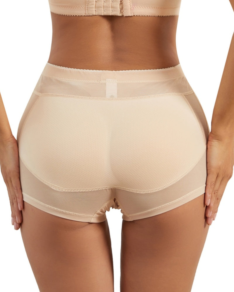 Mesh Tummy Control Butt Lift Smoothing Shaping Shorts With Sponge Pad