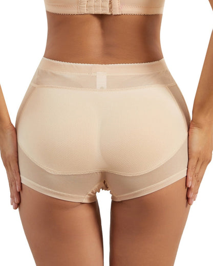 Mesh Tummy Control Butt Lift Smoothing Shaping Shorts With Sponge Pad