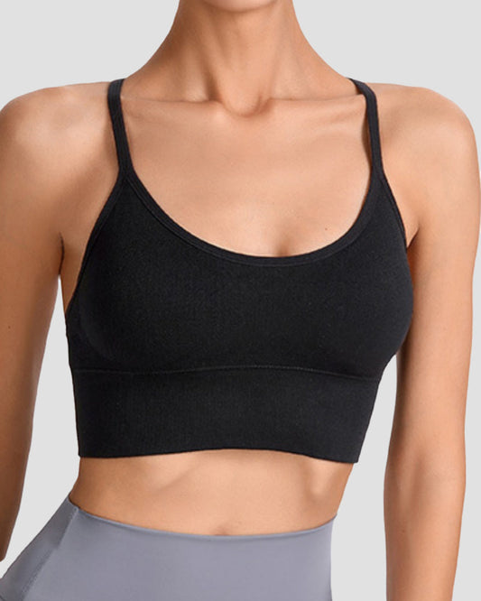 Y Shaped Beautiful Back Shockproof Quick Drying Yoga Sports Bra