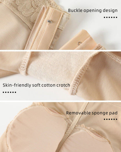 High Waist Hook And Eye Tummy Control Shaping Shorts With Concealed Zipper