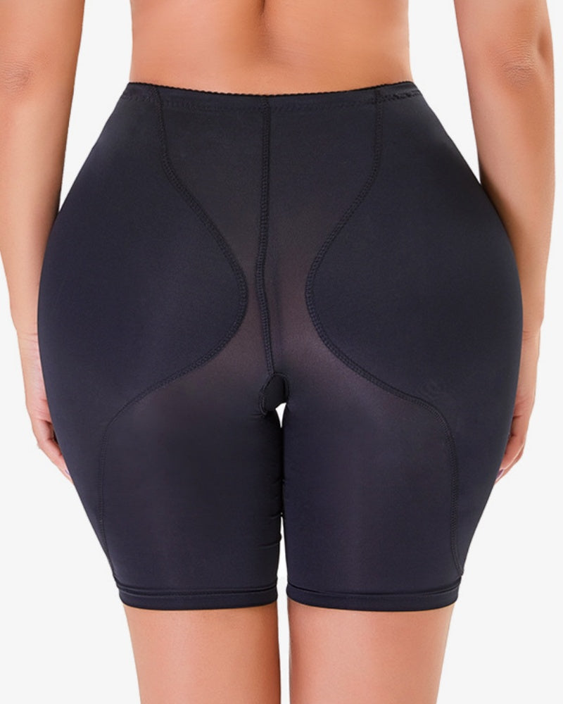 Mesh High Waisted Hip Lifting Shaping Shorts With Sponge Pad