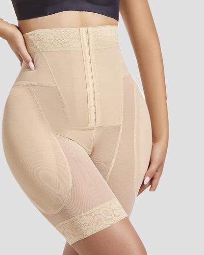 4 Row Button High Waist Hip Lift Shaping Shots With Removable Pads