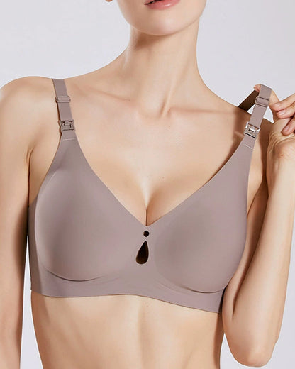 Anti Sagging Thin Seamless Large Size Nursing Bra with Front Closure