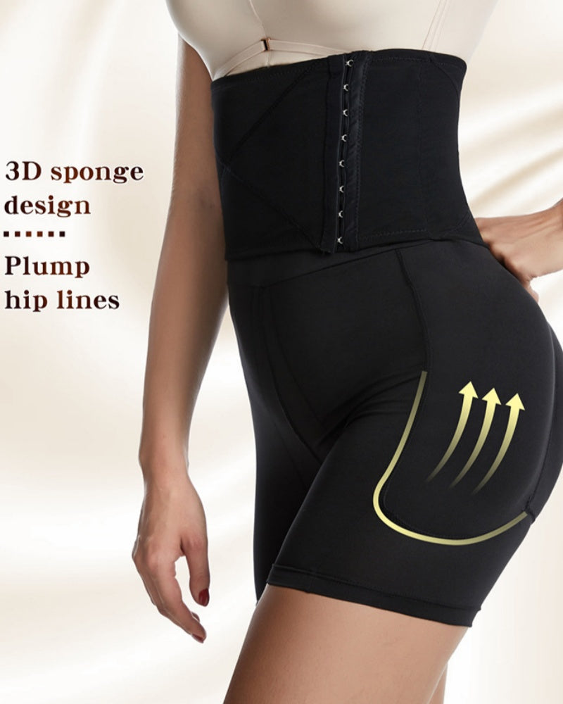 8 Breasted Hooks High Compression Tummy Control Butt Lifting Shaping Shorts
