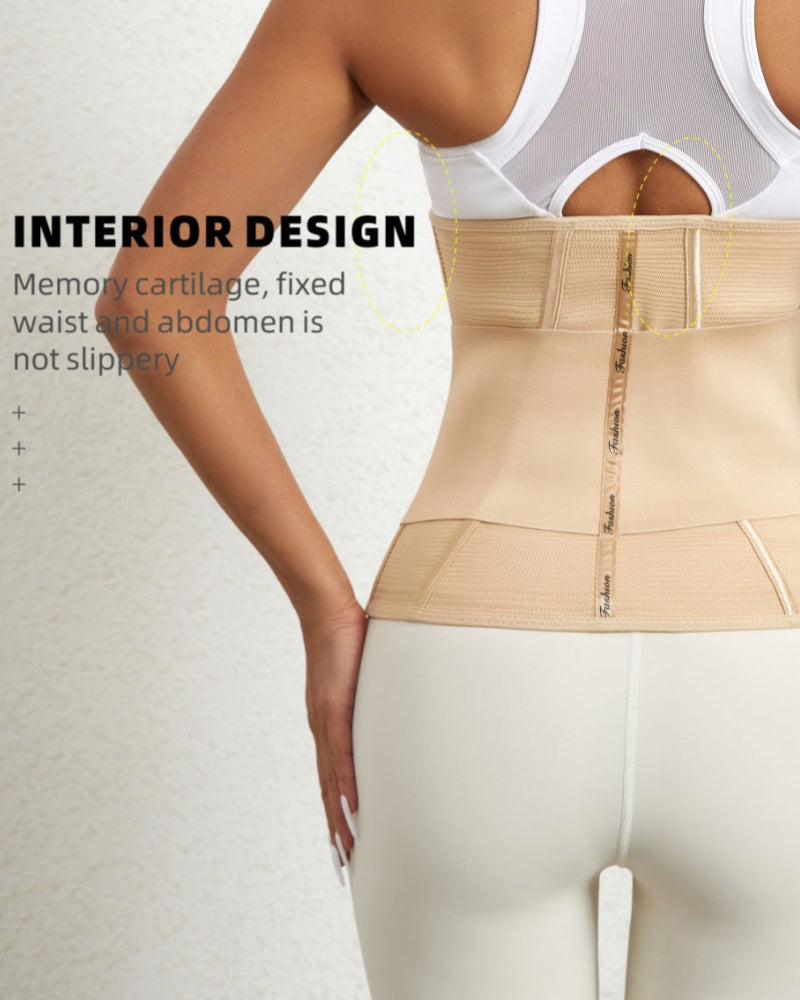 Fajas Colombianas Double Layer Postpartum Waist Trainer With Hook And Eye