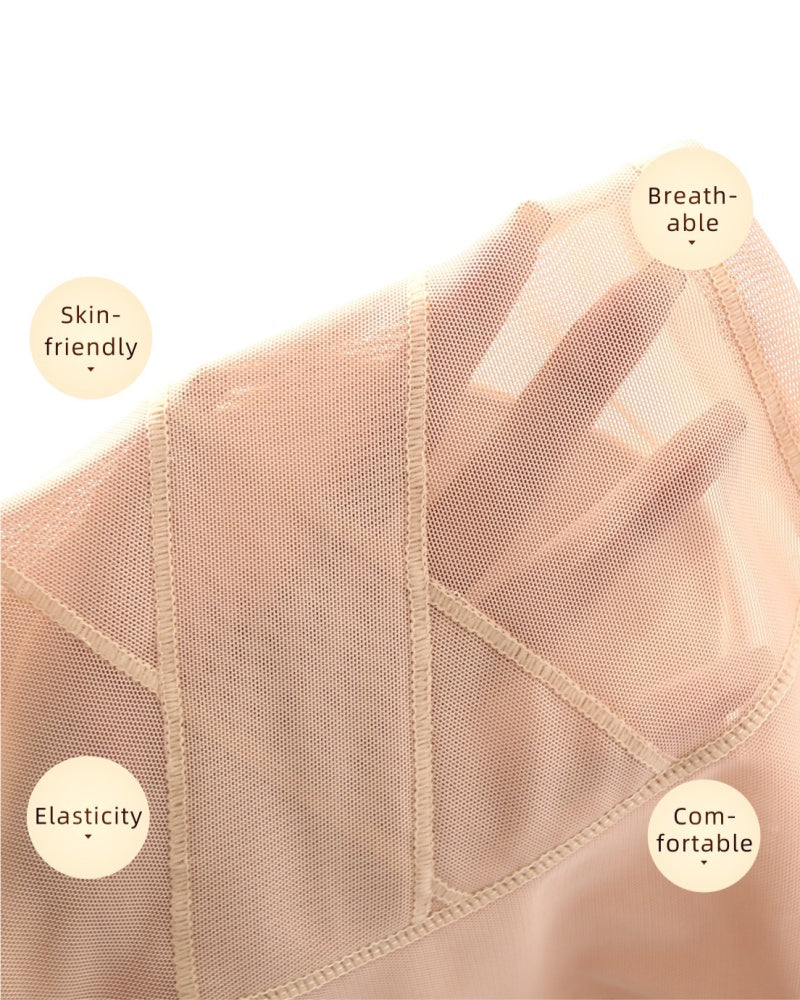 Mesh Tummy Control Butt Lift Smoothing Shaping Shorts With Sponge Pad