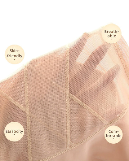 Mesh Tummy Control Butt Lift Smoothing Shaping Shorts With Sponge Pad