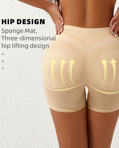 High Waisted Boxer Tummy Control Shaping Shorts With Sponge Pad
