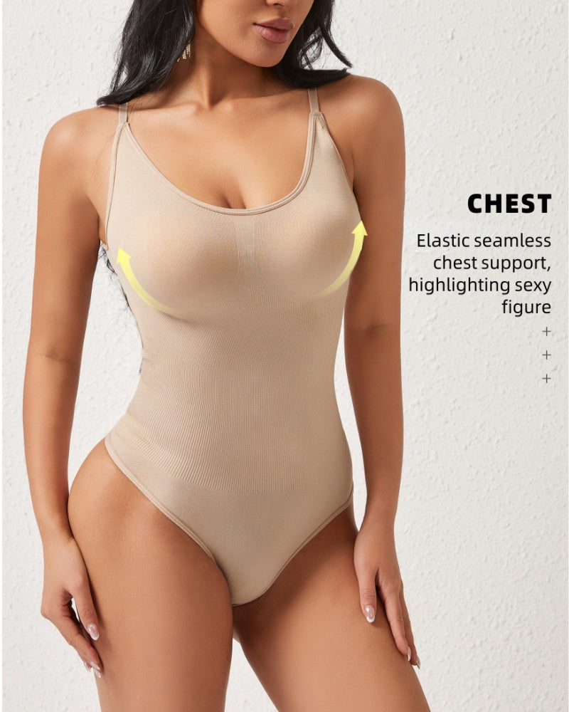 Backless Seamless Tummy Control Thong Shapewear Bodysuit