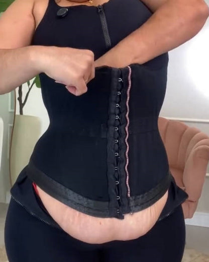 Fajas Colombianas Hook And Eye Tummy Tuck Waist Trainer With Steel Bones (Pre-Sale)
