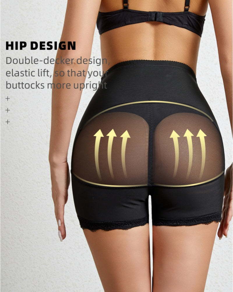 Breathable Seamless High Waist Shaping Shorts with  Hook and Eye