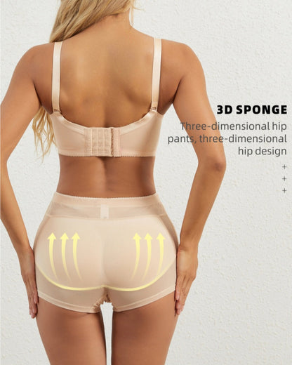 Mesh Tummy Control Butt Lift Smoothing Shaping Shorts With Sponge Pad