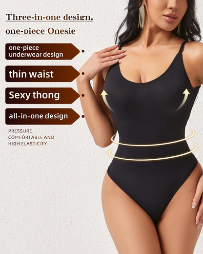 Backless Seamless Tummy Control Thong Shapewear Bodysuit