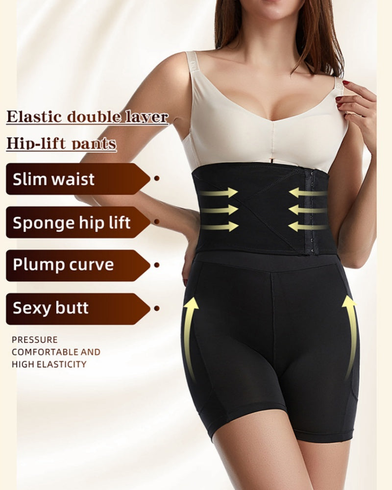 8 Breasted Hooks High Compression Tummy Control Butt Lifting Shaping Shorts