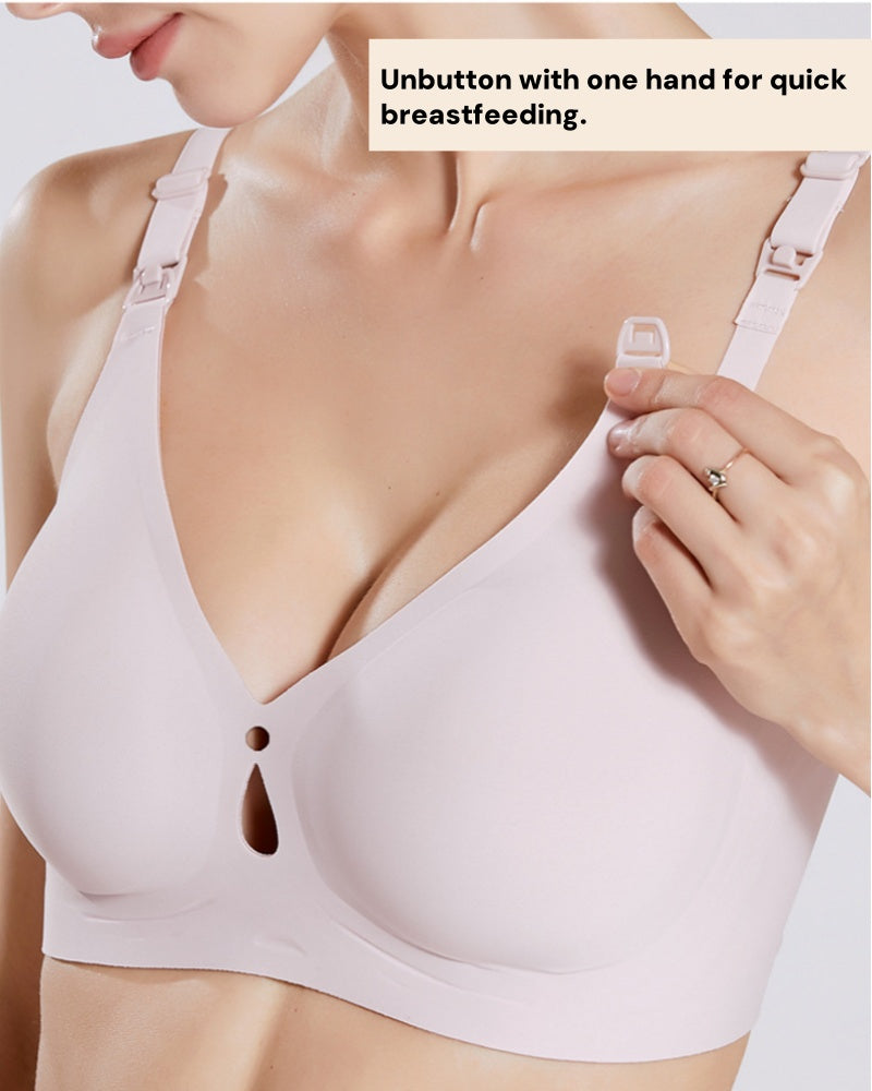 Anti Sagging Thin Seamless Large Size Nursing Bra with Front Closure