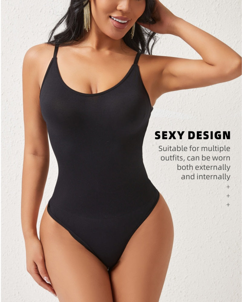 Backless Seamless Tummy Control Thong Shapewear Bodysuit