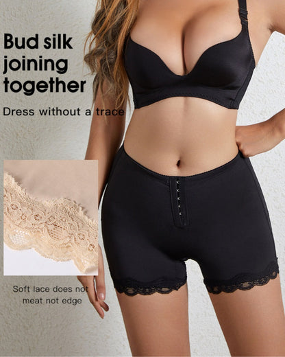 Seamless Low Waist Boxer Tummy Control Shaping Shorts with Hooks