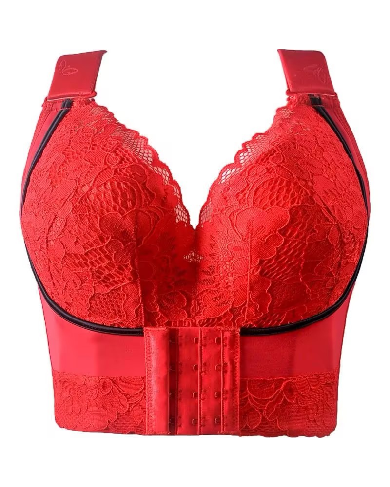 Women's Large Size Front Clasp Push Up Shaping Bra