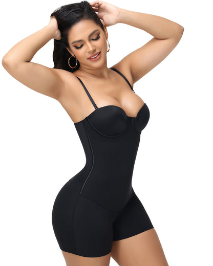 Shapshe® Back Lace Up Sleeveless Tummy Control Shapewear Bodysuit  With Built In Bra (Pre-Sale)