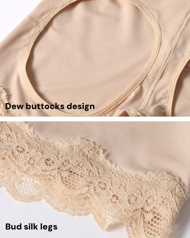 Seamless Low Waist Boxer Tummy Control Shaping Shorts with Hooks