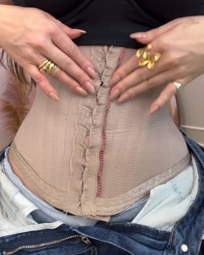 Fajas Colombianas Hook And Eye Tummy Tuck Waist Trainer With Steel Bones (Pre-Sale)