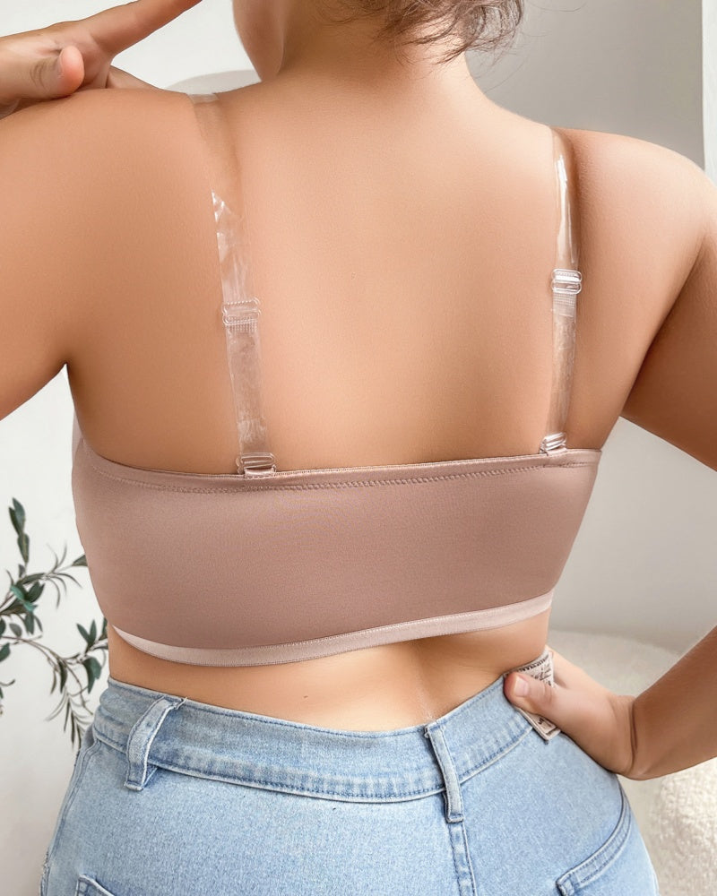 Large Size Mesh Panel Push Up Anti Sagging Bra With Front Closure