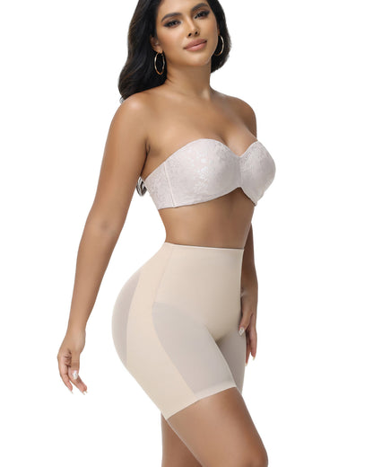Women's Seamless Mesh High Waist Shapewear Shorts Thigh Slimmer Underwear