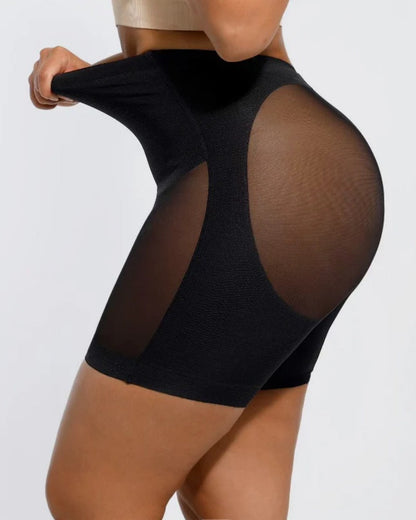 Women's Seamless Mesh High Waist Shapewear Shorts Thigh Slimmer Underwear