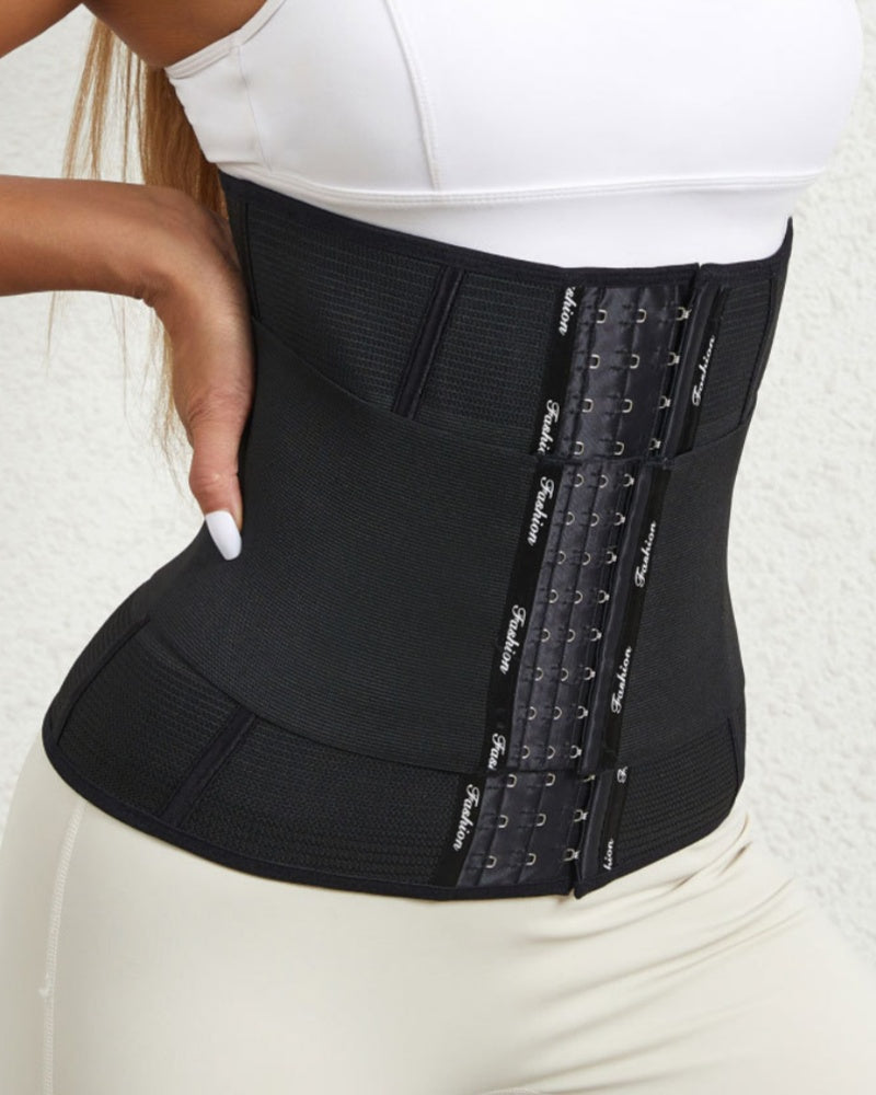 Fajas Colombianas Double Layer Postpartum Waist Trainer With Hook And Eye