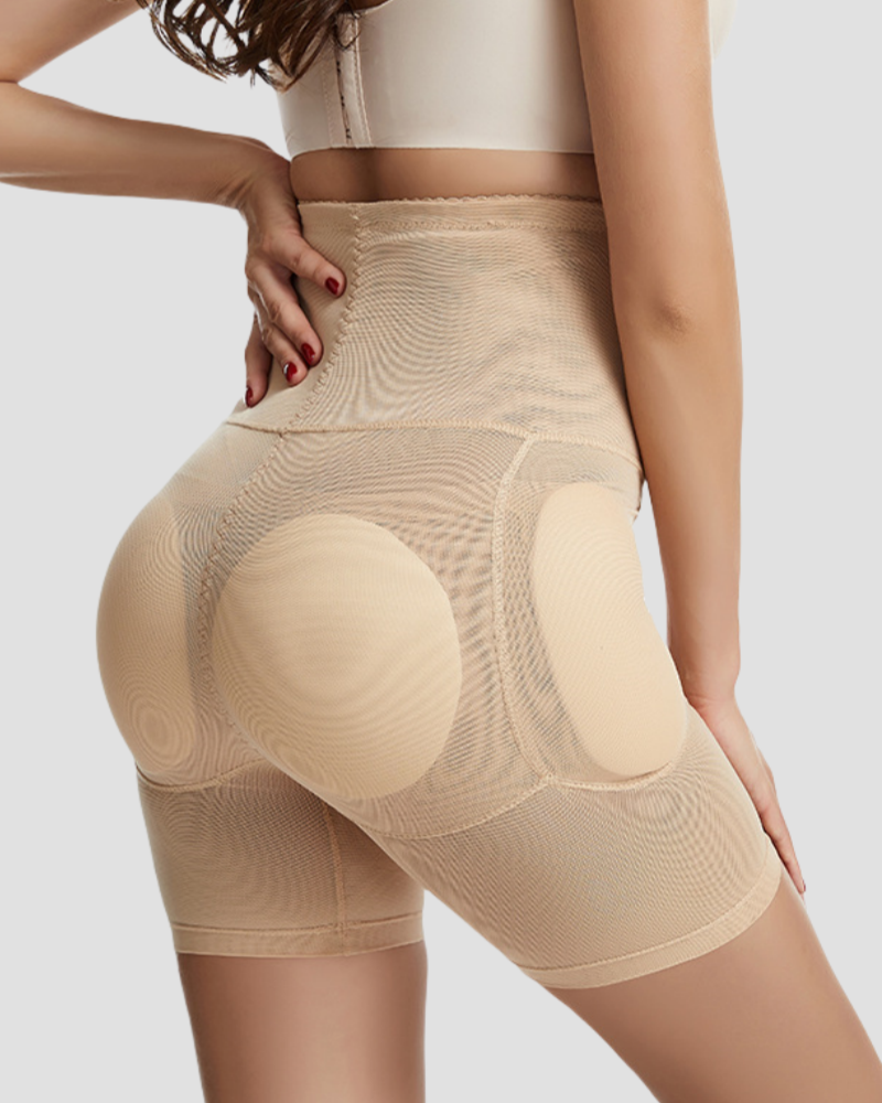 Curvy Hip Enhancer Breathable Mesh Tummy Control Shaping Shorts