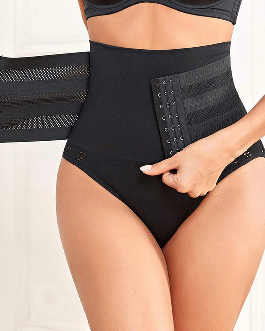 High Waist Three Breasted Tummy Control and Hip-lifting Shorts with Bandages