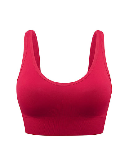 Women's Wireless High Support Adjustable Padded Push Up Crop Tank Top Sports Bra