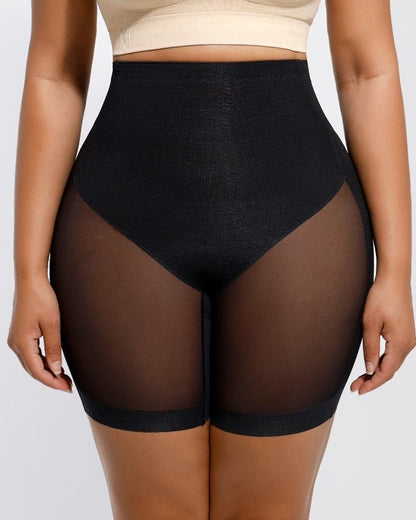 Women's Seamless Mesh High Waist Shapewear Shorts Thigh Slimmer Underwear