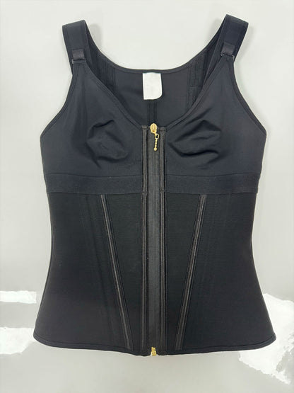 Women's Leopard Print Vest Tummy Control Waist Trainer With Bra