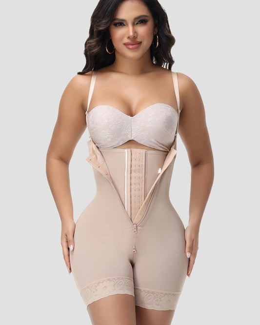Shapshe® Fajas Colombianas Double Compression Hourglass Shaping Shorts With Zipper Crotch