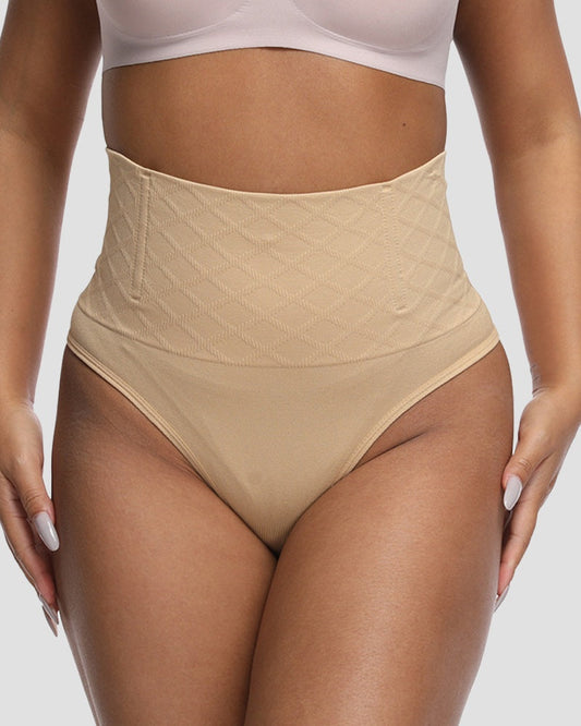 High Waisted Seamless Tummy Control Shaping Thong  Shapewear Panties