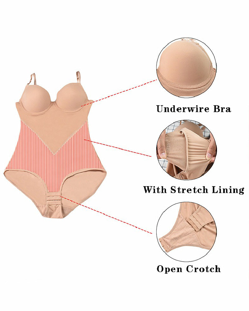 Seamless Push Up Tummy Control Triangle Bodysuit Butt Lift Tank Tops Body Shaper