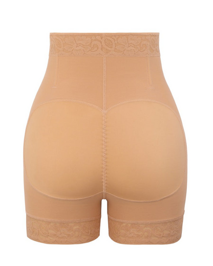 Shapshe® Mid Waist Tummy Control Front Zipper High Compression Butt Lifter Shaper Fajas Shorts