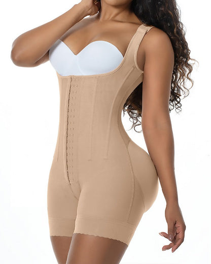 Shapshe® High Compression Open Bust Shapewear With Hook Shaper Slimming Bodysuit  Tummy Control Fajas
