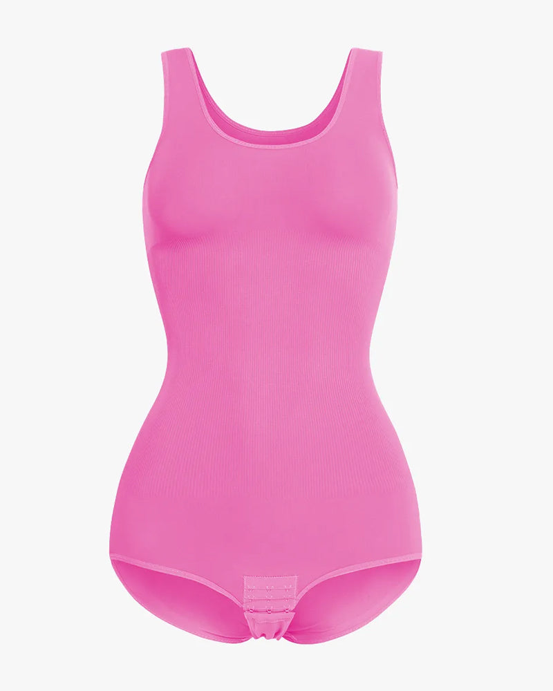 Women's Seamless Round Neck Tummy Control Briefs Bodysuit