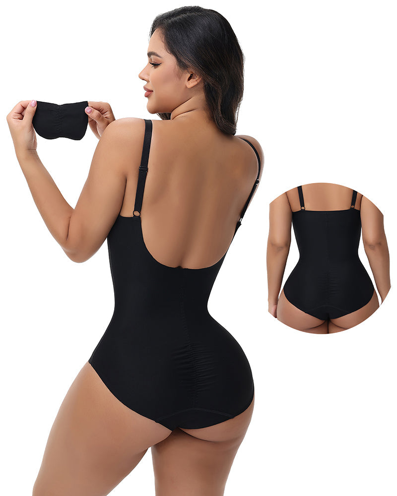 Shapshe® V Neck Compression Shapewear Snatch Butt Lifting Full Bodysuit (Pre-Sale)