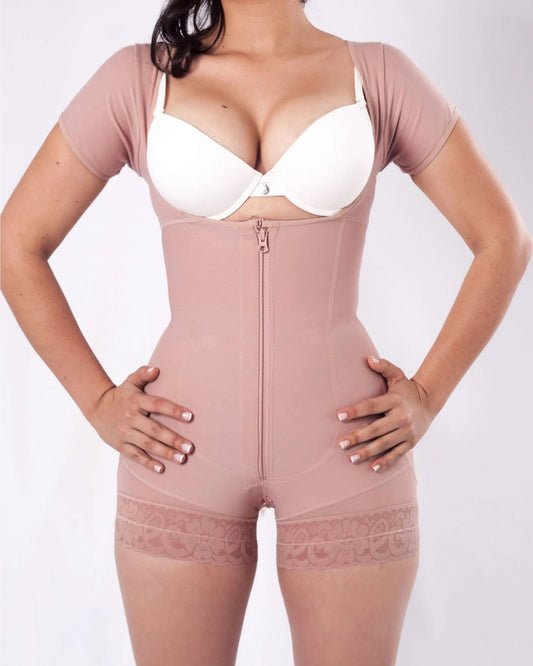 Shapshe® Short Sleeve Tummy Control Fajas Sculpting Shapewear
