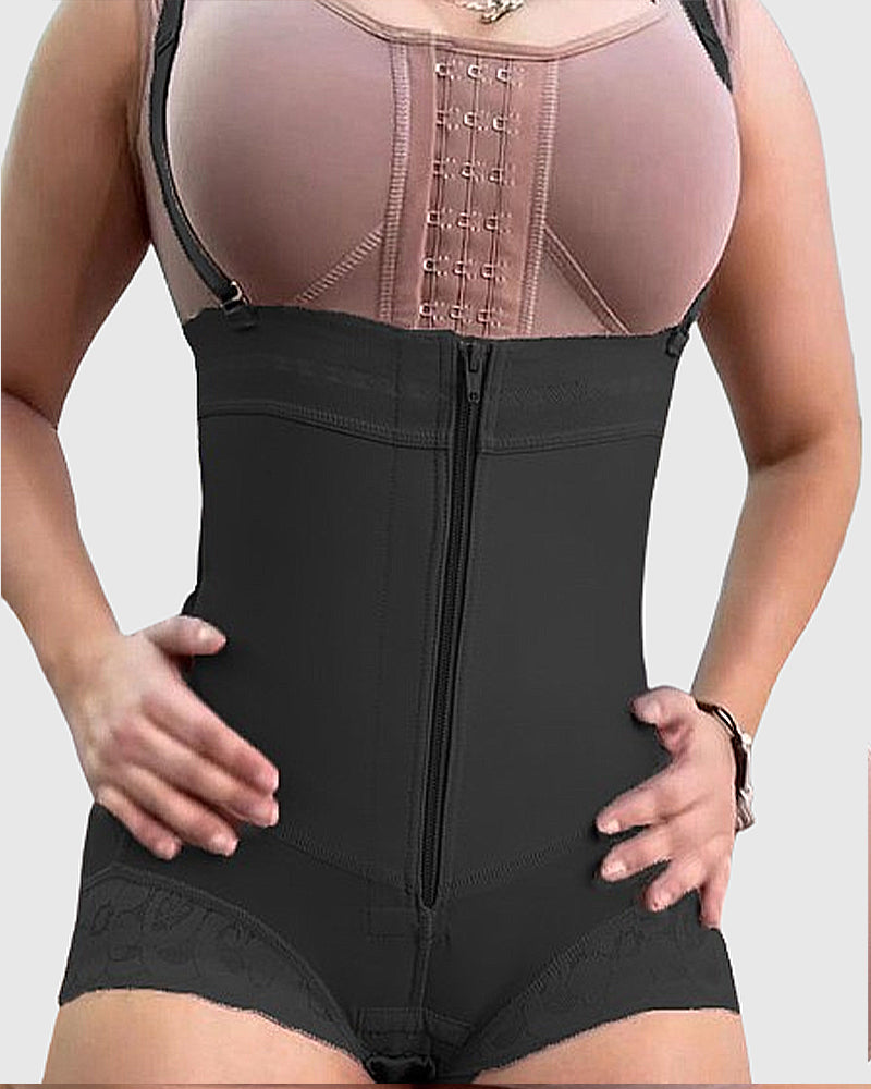 Shapshe® Women High Waisted Faja Shaping Shorts Zip Closure